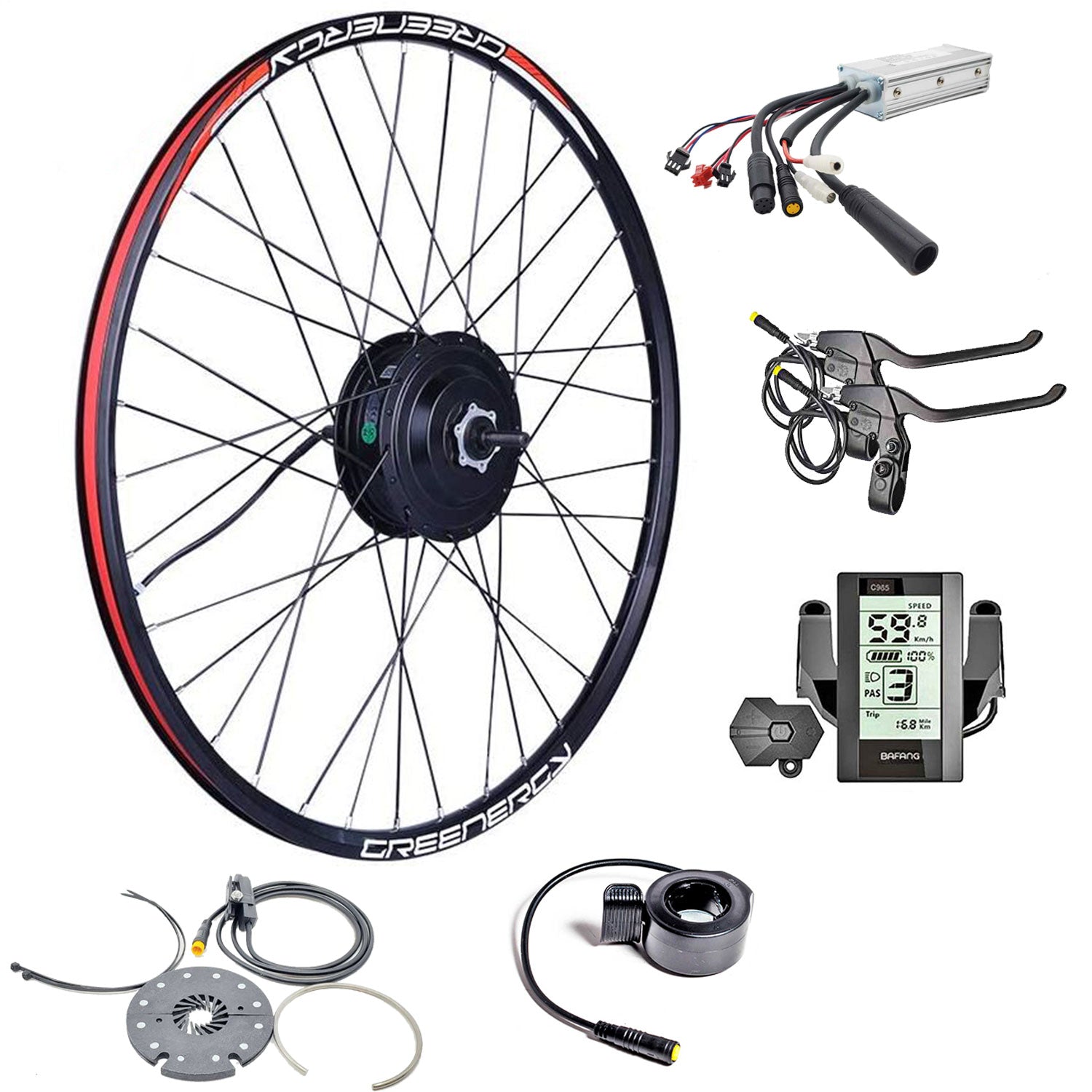 electric bicycle conversion kit canada 500W Hub Motor Conversion Kit with Downtube Battery