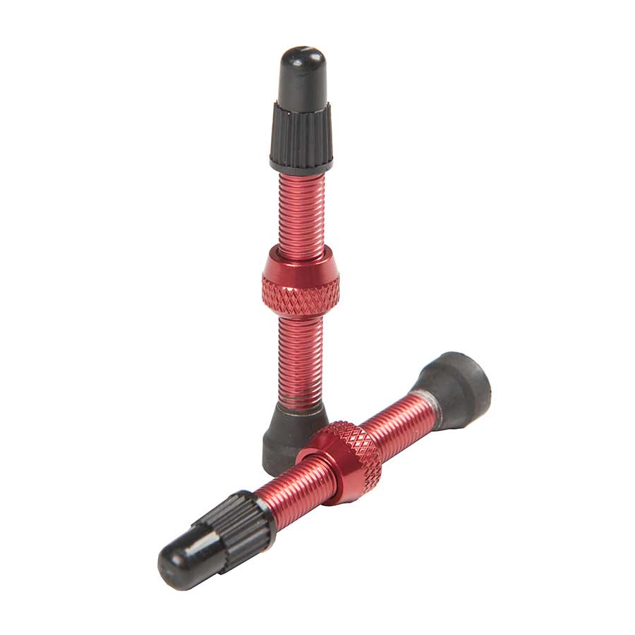 Stans No Tubes, Tubeless Valves, Tubeless Valve, Presta, 44mm, Red, Pair