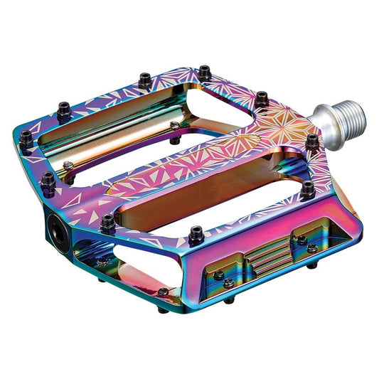 Supacaz, Krypto, Platform Pedals, Body: Aluminum, Spindle: Cr-Mo, 9/16'', Multicolor, Pair