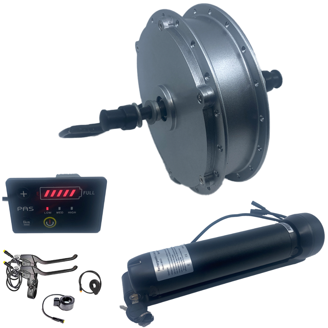 Hub Motor Conversion Kit with Water Bottle Battery - Installation Included - Power in Motion