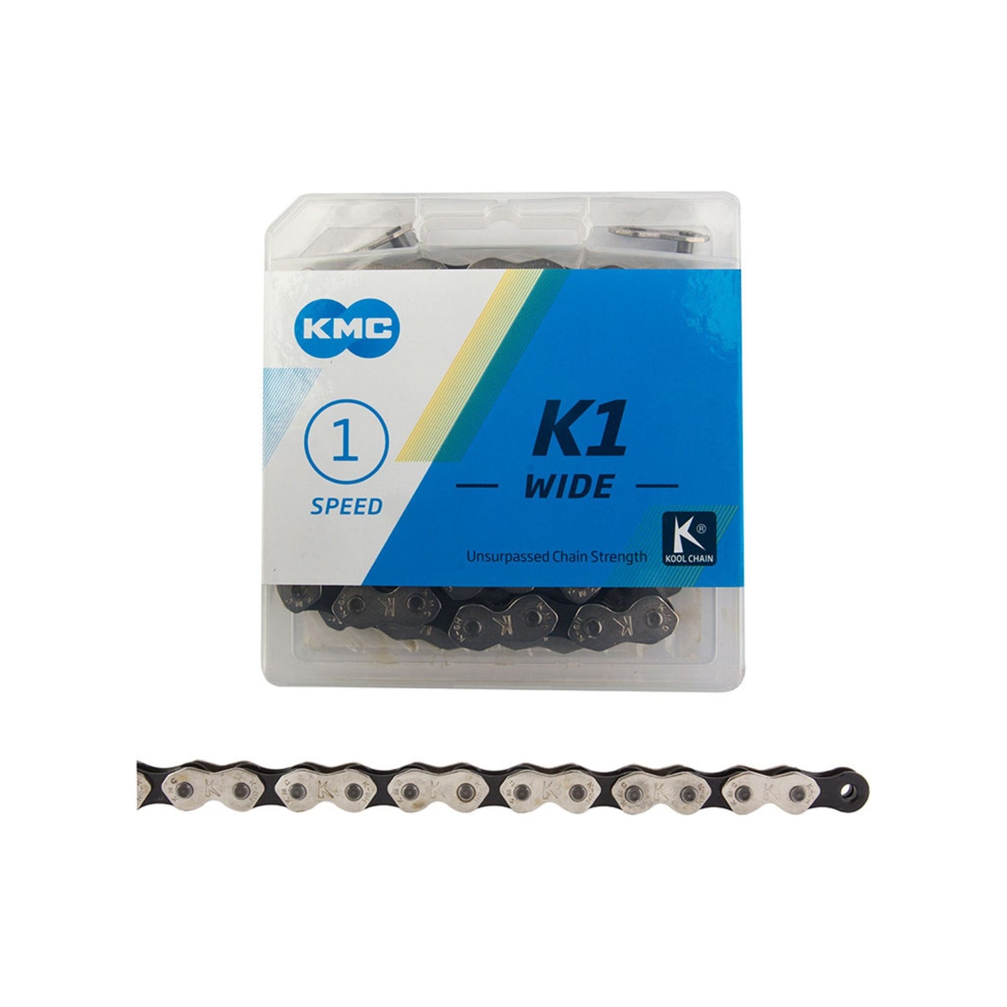 KMC K1 chain 1 speed 1 / 2x1 / 8 112 links - Power in Motion