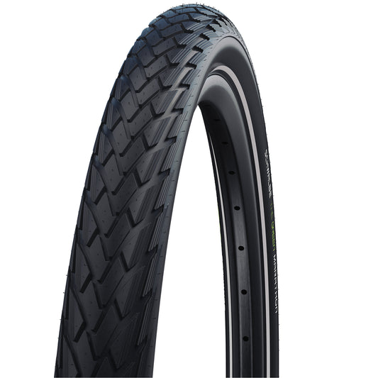 SCHWALBE MARATHON GREEN 20” x 1.75" TIRE – BLACK/REFLECTIVE