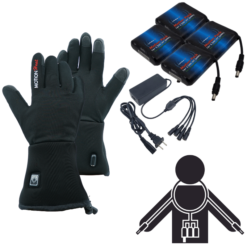 Heated Glove Liner - Complete Set - Motion Heat Canada